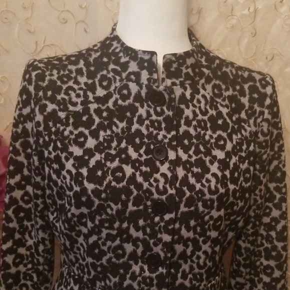 ECI New York Cheetah Pattern Metalic Blazer Size 4 - Picture 4 of 6